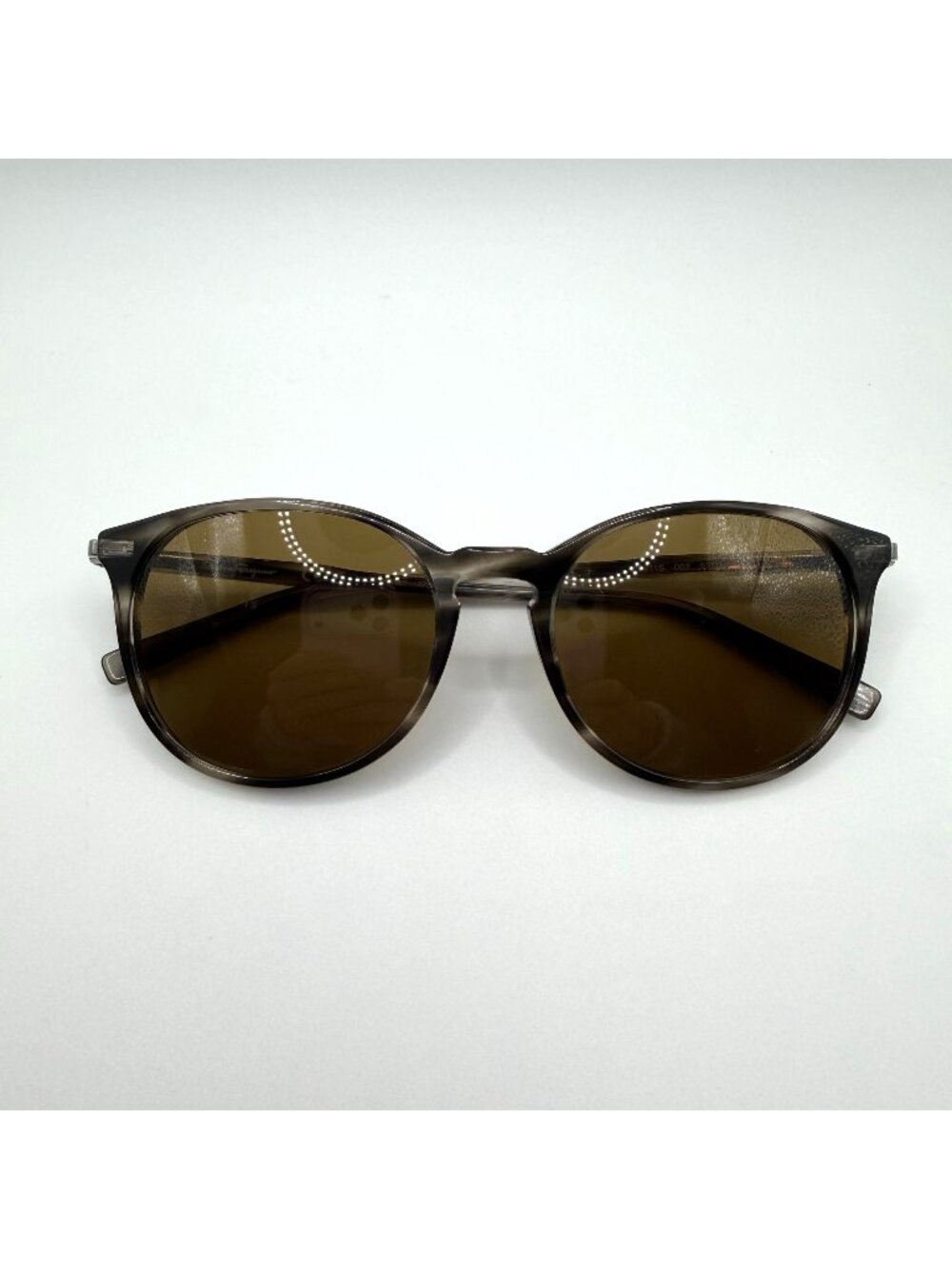 Salvatore Ferragamo Round Brown Gradient Sunglasses With Case & Box